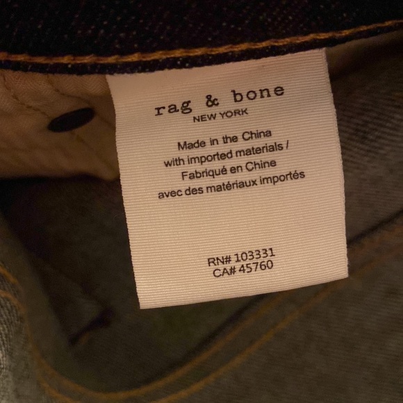 NWT rag & bone Fit 2 Slim Fit In Porter. Retail $195. Size 38 x32. - Picture 6 of 7